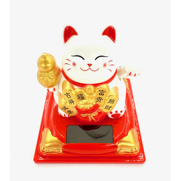 Lucky Cat Solar Light - White (I)