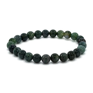 Bracelet pour poignet large en agate mousse | Pieralune