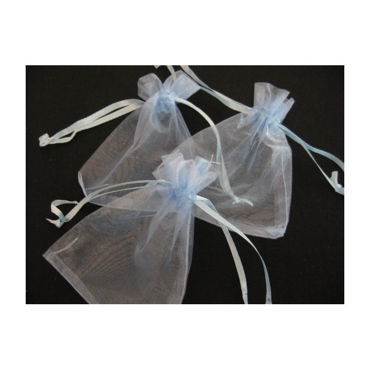 Organza Gift Bag Light Blue 13 x 20cm