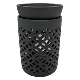 Oil Burner Black with Bowl