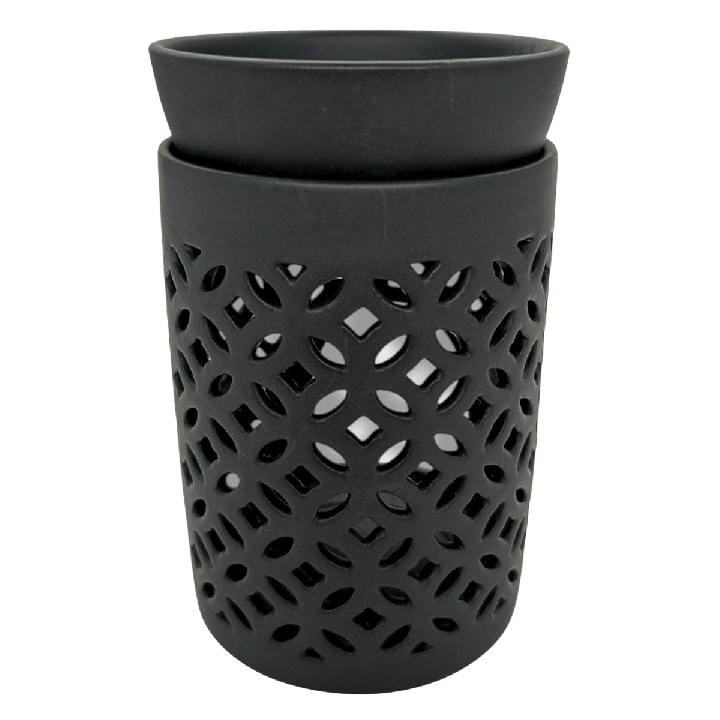 Oil Burner Black with Bowl