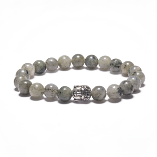 8mm Buddha Bracelet without Box - Labradorite