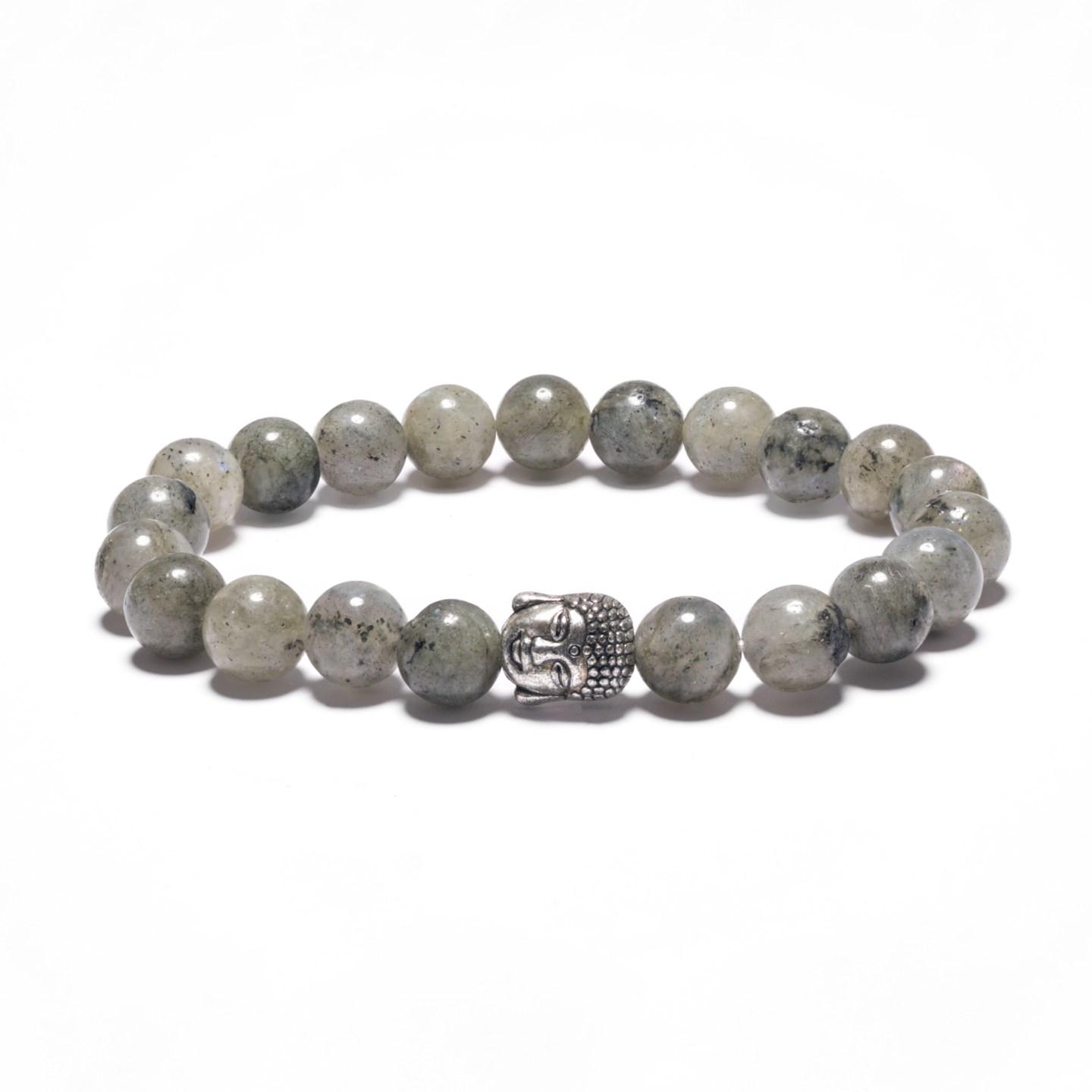8mm Buddha Bracelet without Box - Labradorite