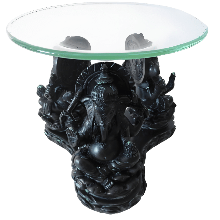 3 black Ganesh oil burner