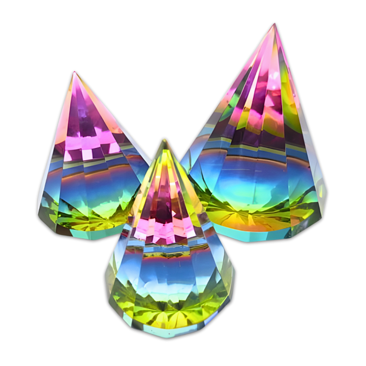 Crystal Prism Colored 5 × 5 cm