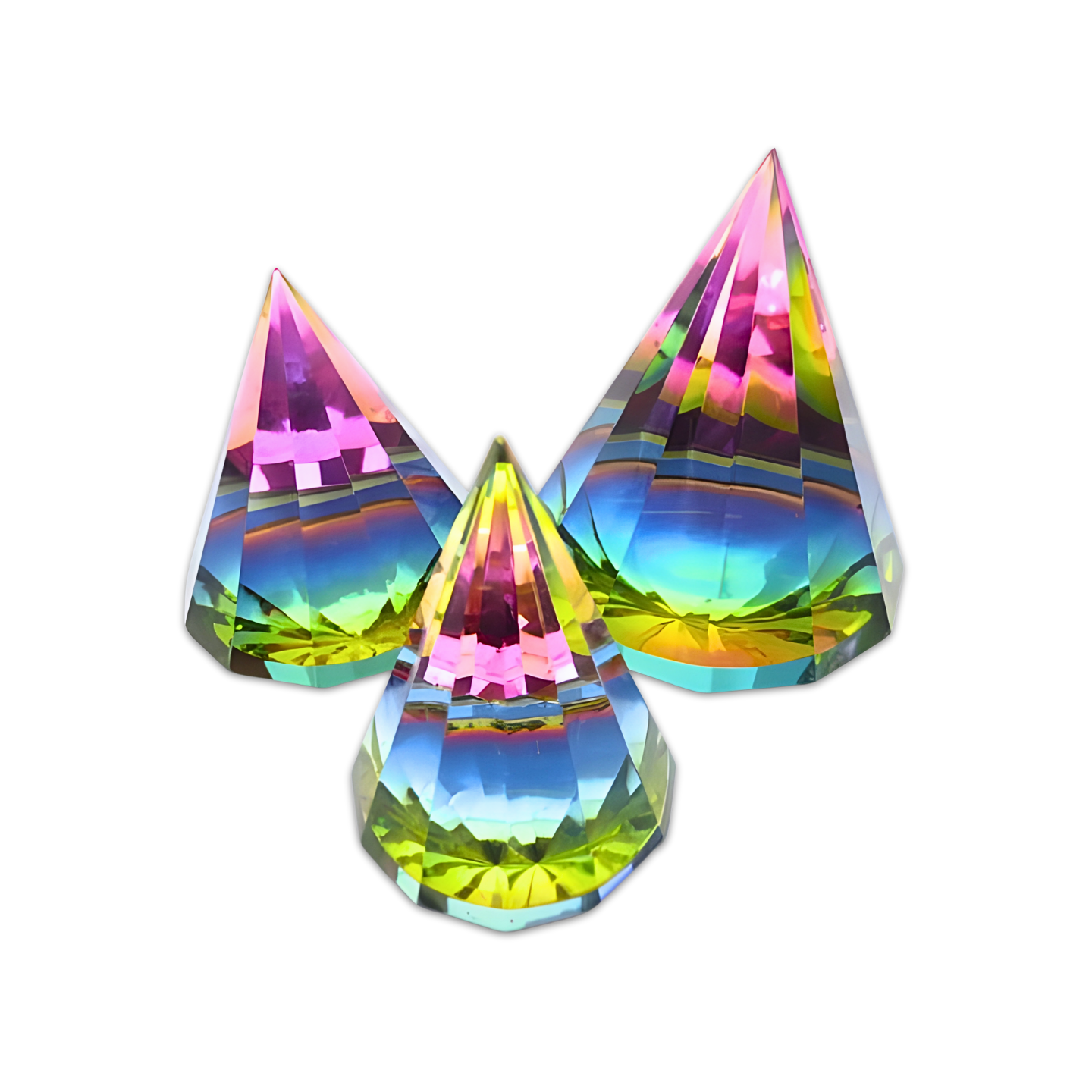 Crystal Prism Colored 5 × 5 cm