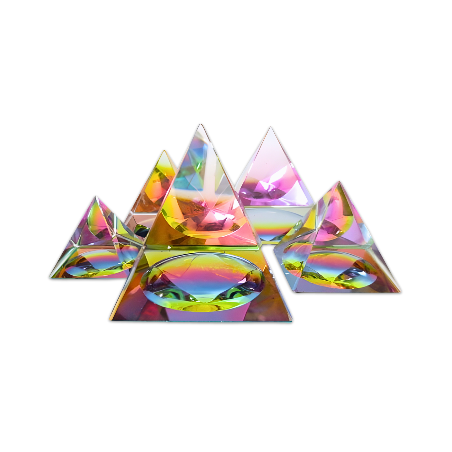 Crystal Pyramid Colored 5 × 5 cm