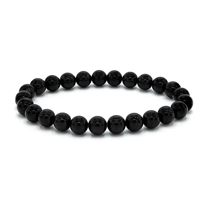 Bracelet pour poignet large en tourmaline noire | Pieralune