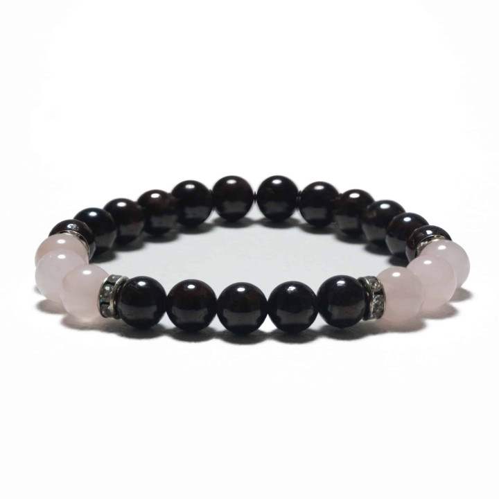 8mm Bracelet without Gift Box - Garnet and Diamond