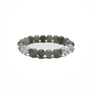 8mm Bracelet with Gift Box - Labradorite and Diamond