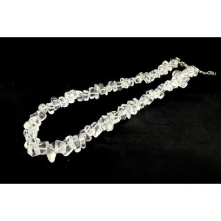 Wholesale 10 mm Single Loop Gemstone Chip Necklace - Rock Crystal