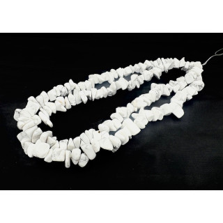Wholesale 10 mm White Howlite Gemstone Chip Necklace