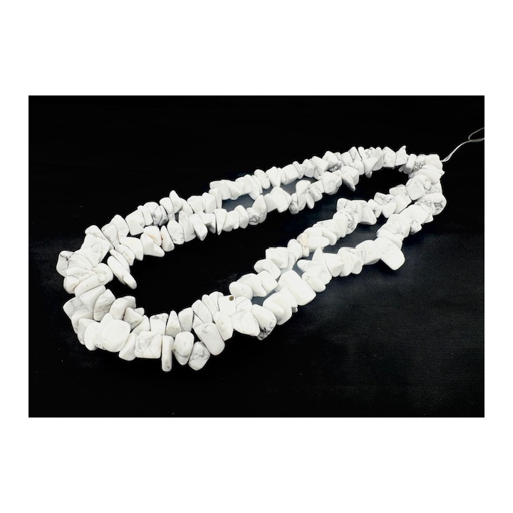 Wholesale 10 mm White Howlite Gemstone Chip Necklace