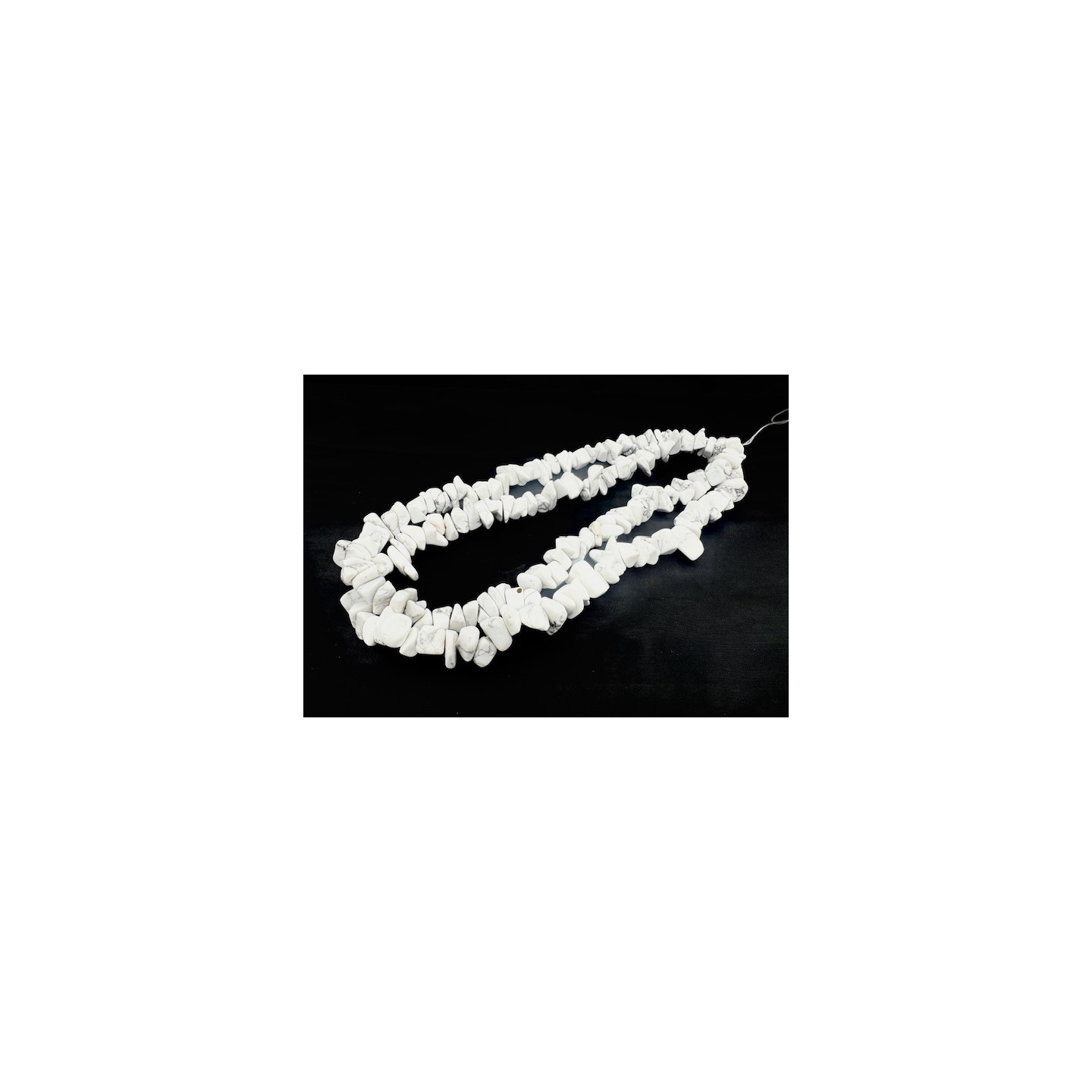 Wholesale 10 mm White Howlite Gemstone Chip Necklace