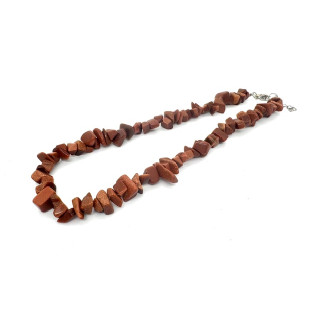 Wholesale 10 mm Single Loop Gemstone Chip Necklace - Gold Sandstone