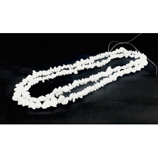 Wholesale Thin White Marmer Gemstone Chip Necklace