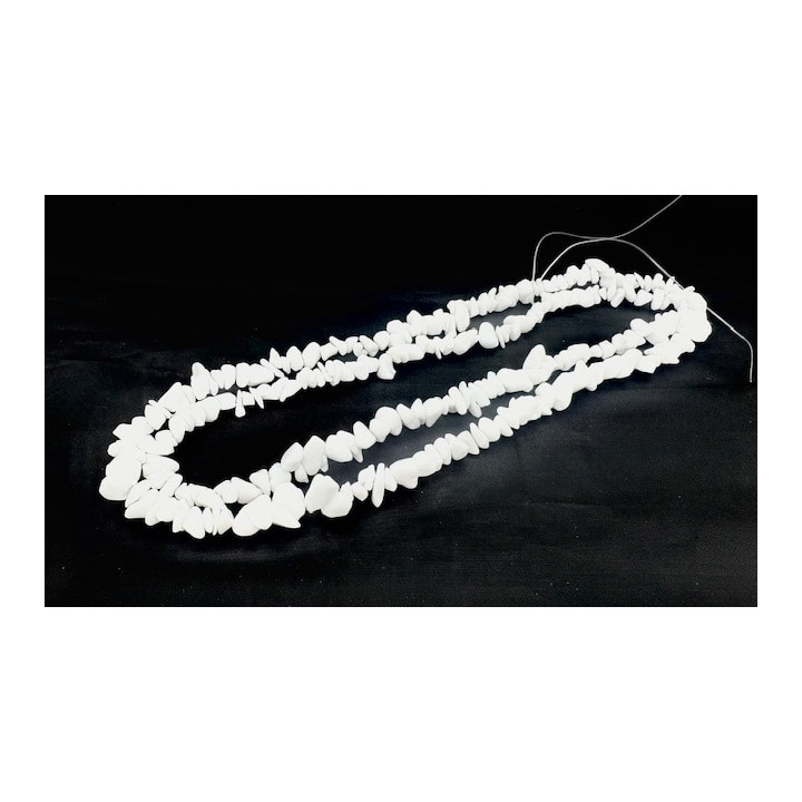 Wholesale Thin White Marmer Gemstone Chip Necklace