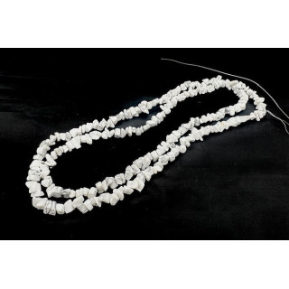 Wholesale Thin White Howlite Gemstone Chip Necklace