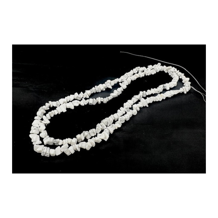 Wholesale Thin White Howlite Gemstone Chip Necklace