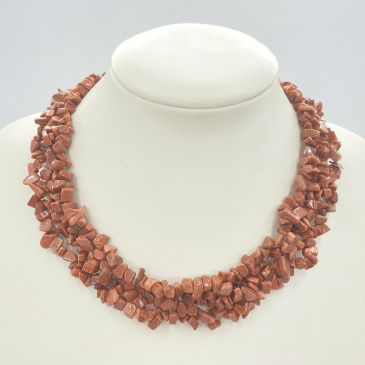 Wholesale Clustered Goldstone Chipstone Necklace