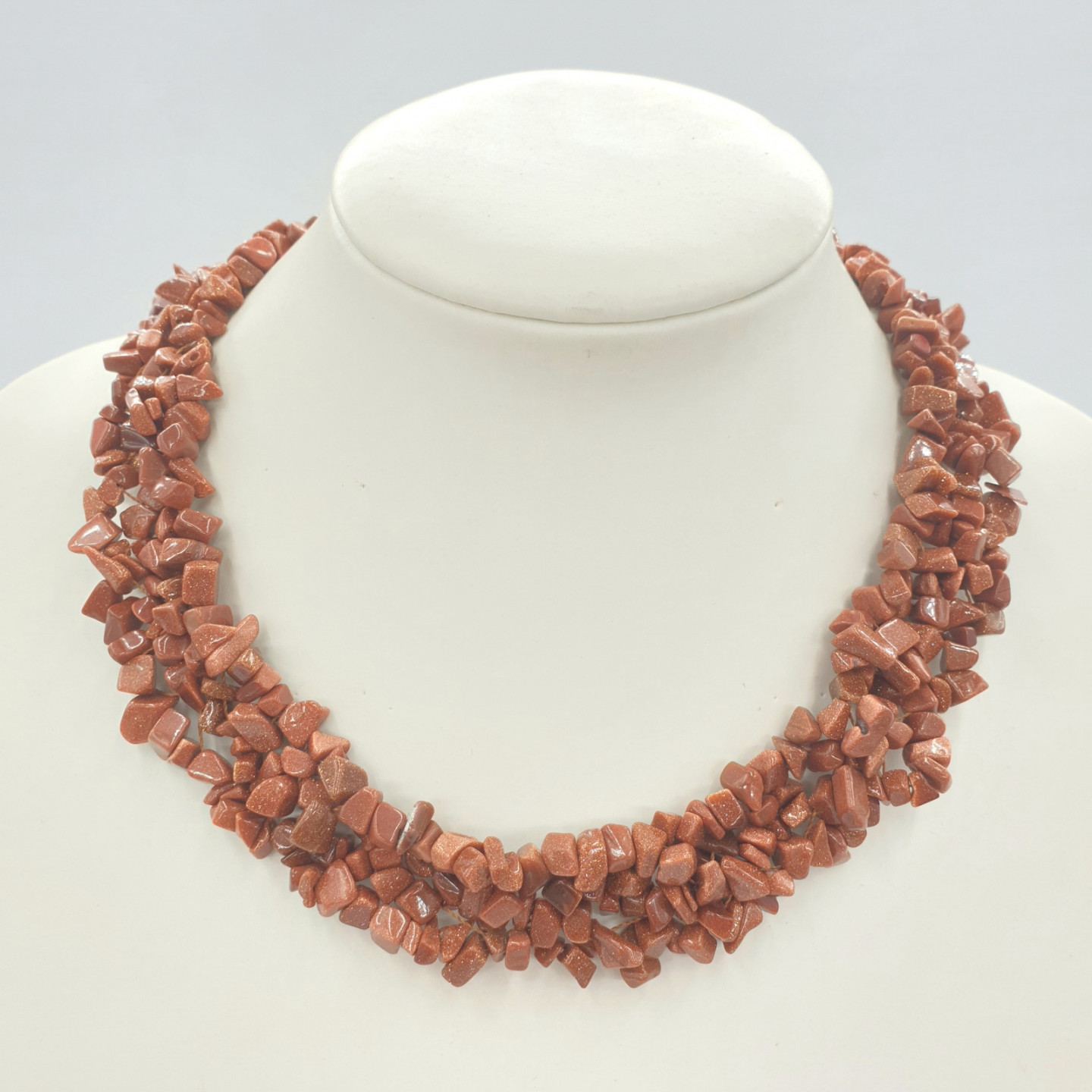 Wholesale Clustered Goldstone Chipstone Necklace