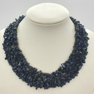 Wholesale Clustered Blue Goldstone Chipstone Necklace
