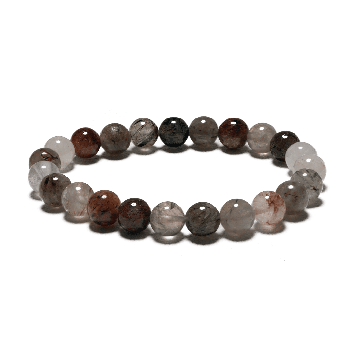 8mm Gemstone Bracelet without Gift Box - Rutile Quartz