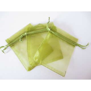 Organza Gift Bag 10 x 15 cm - Olive Green ()