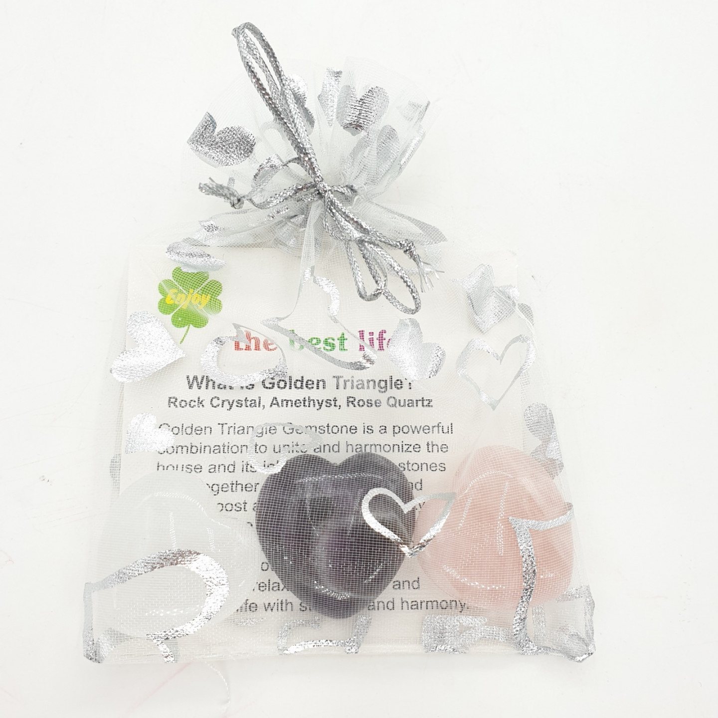 Gemstone Heart with Gift Bag - Golden Triangle ()