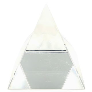 Crystal Pyramid Clear White 10 × 10 cm
