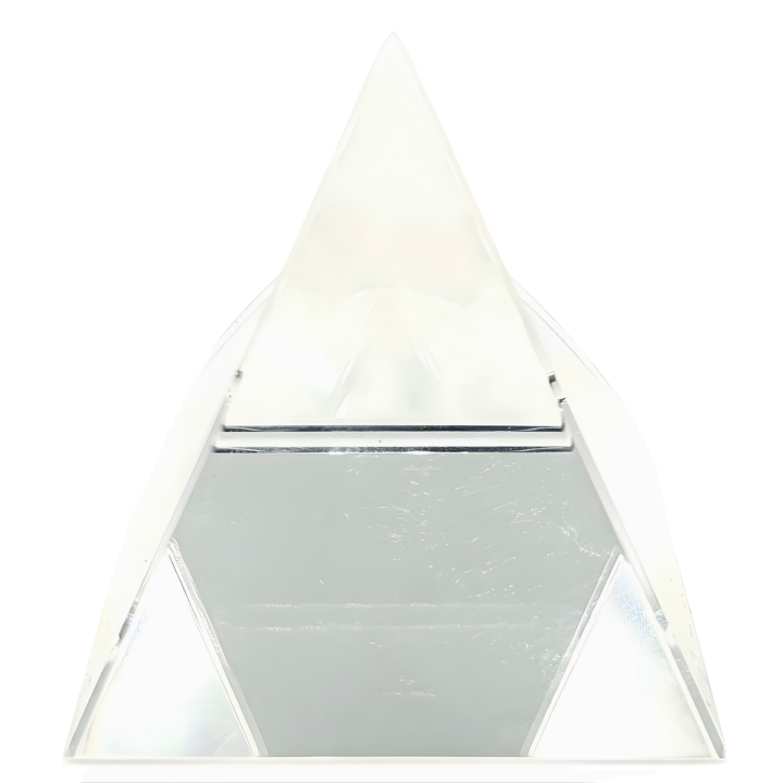 Crystal Pyramid Clear White 10 × 10 cm