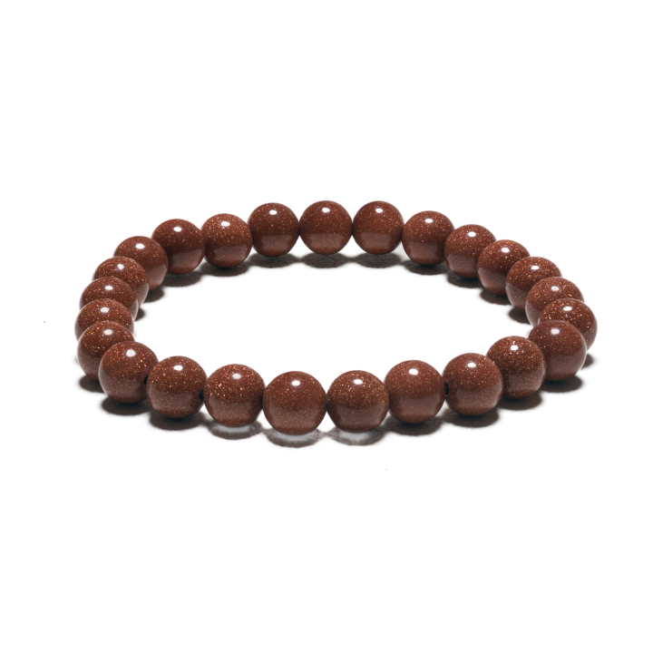 8mm Gemstone Bracelet without Gift Box - Gold Sandstone