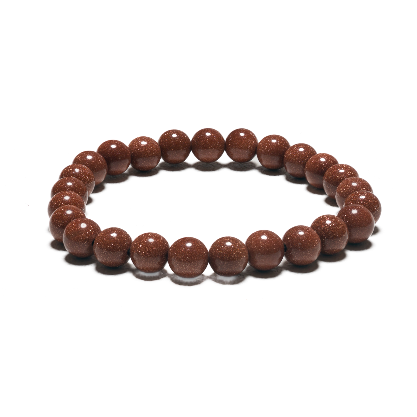 8mm Gemstone Bracelet without Gift Box - Gold Sandstone