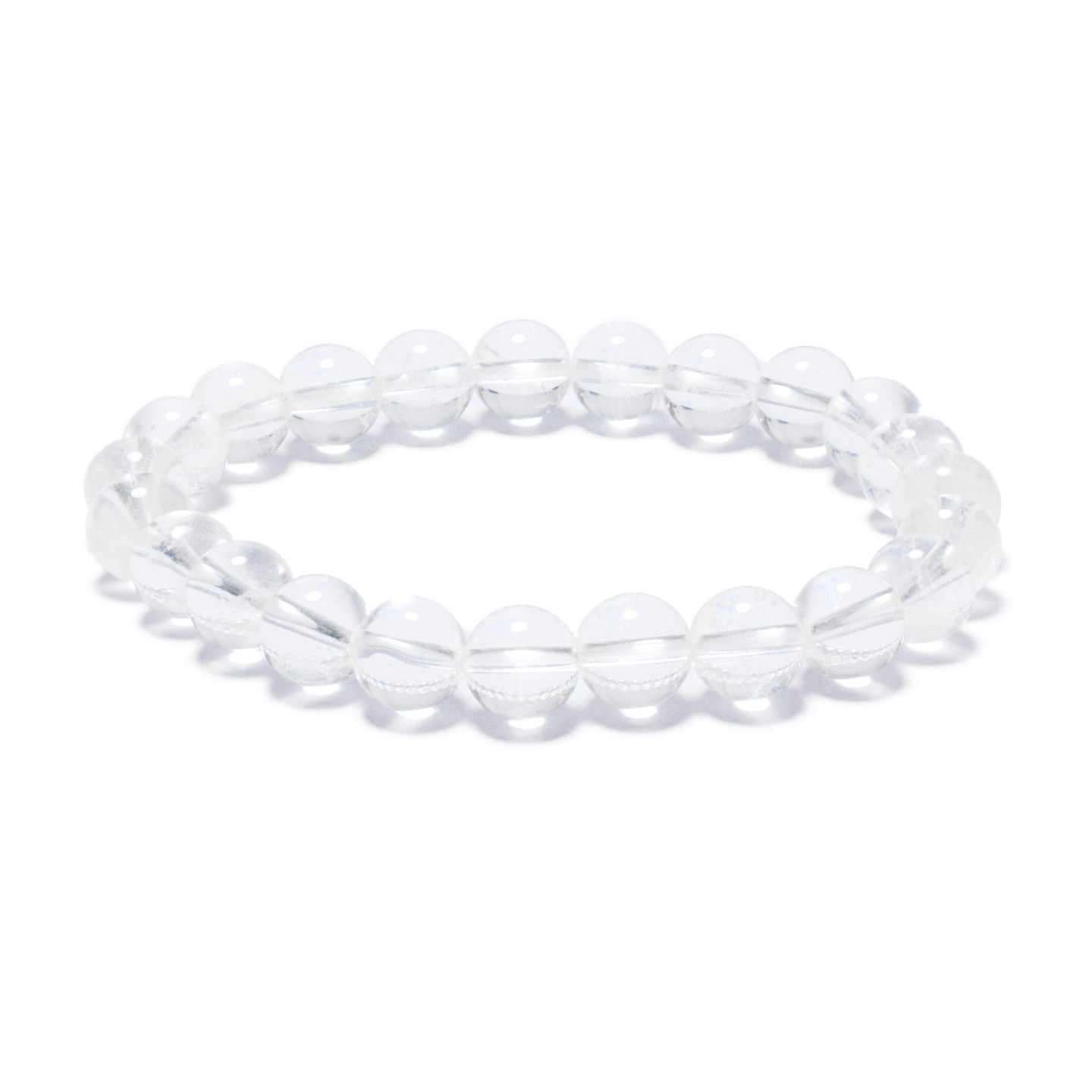 8mm Gemstone Bracelet without Gift Box - Rock Crystal