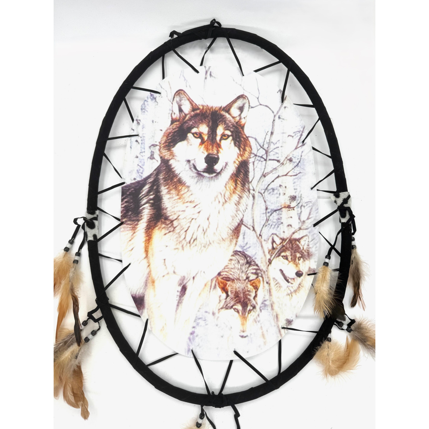 Oval Dreamcatcher Group Wolves (II)