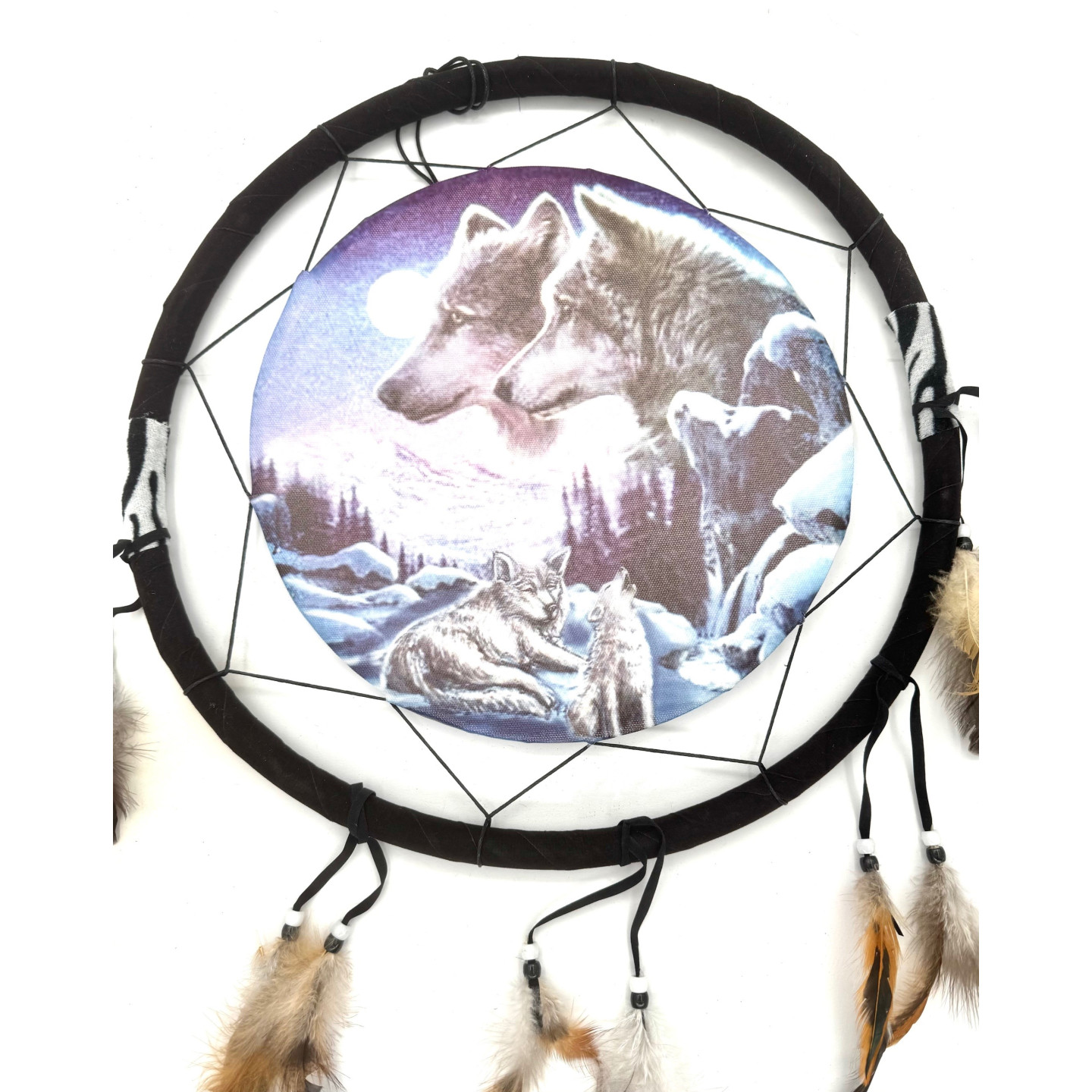 38cm Dreamcatcher Group Wolves (I)