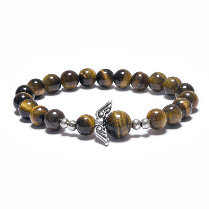8mm Angel Bracelet without Box - Tiger Eye