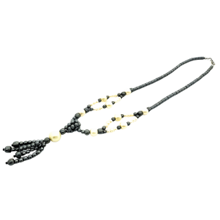 Elegant Hematite Necklace with Pearls