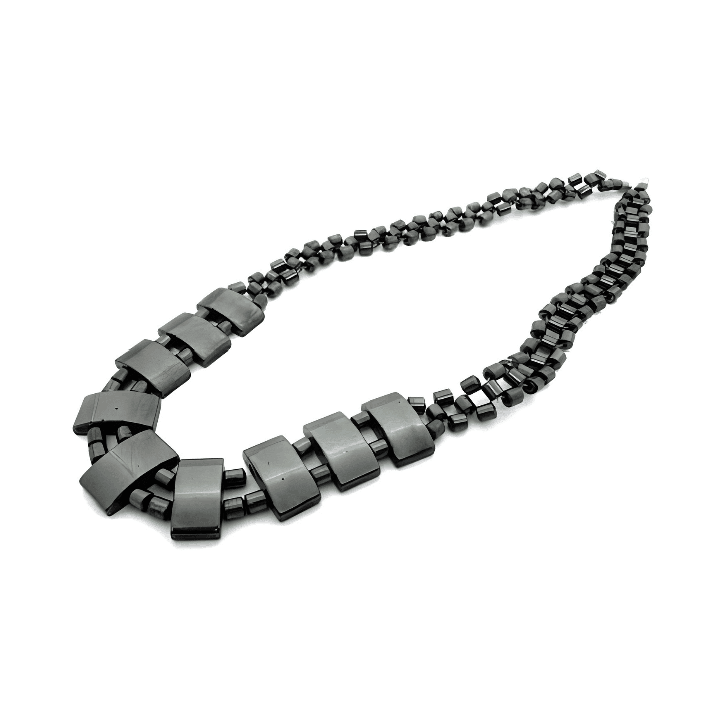 Elegant Hematite Bead Necklace