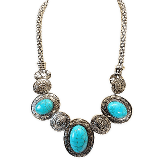 Turquoise necklace & earring set B
