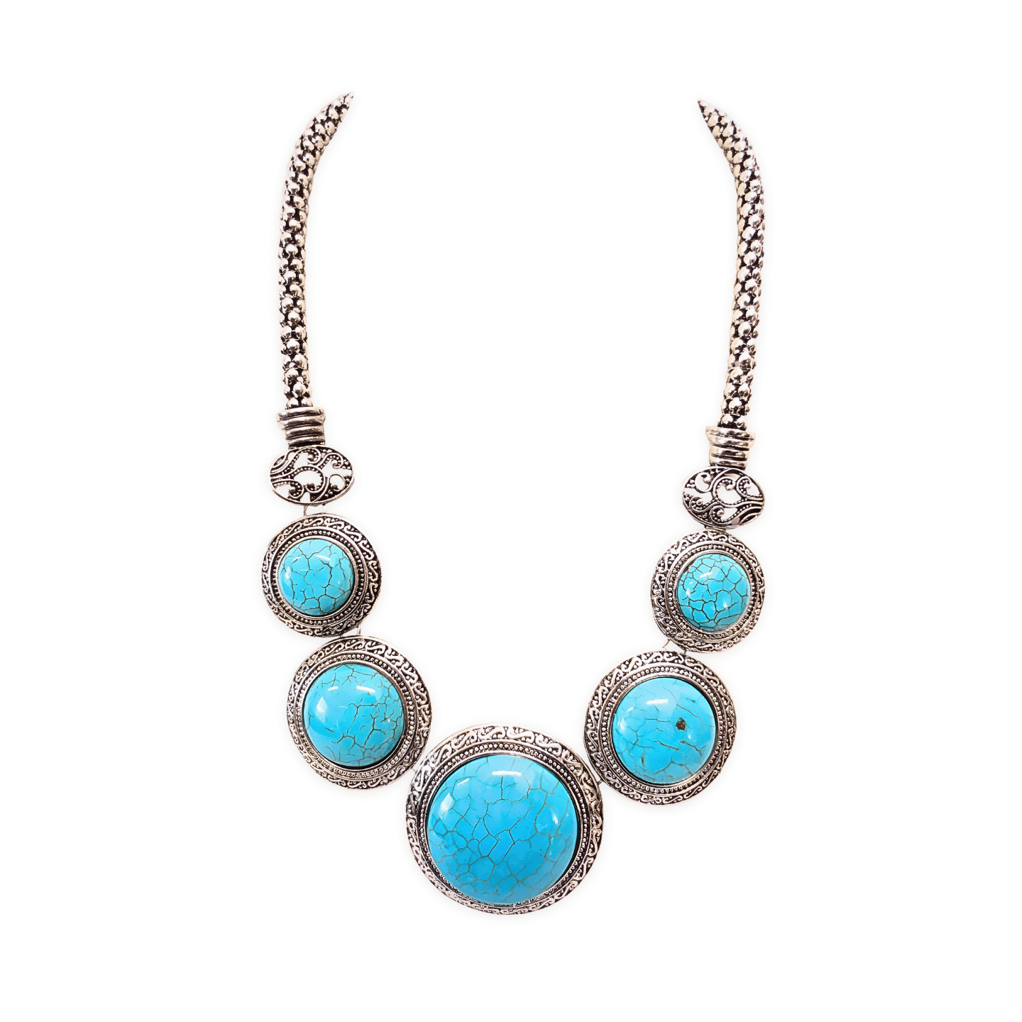 Turquoise necklace & earring set C