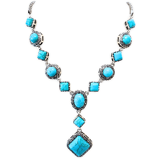 Turquoise necklace & earring set A