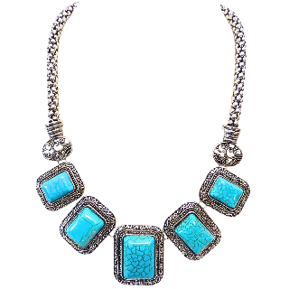 Turquoise necklace & earring set G