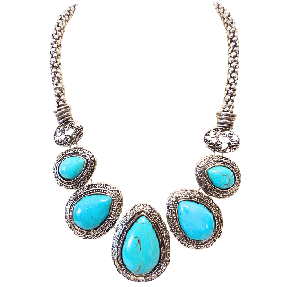 Turquoise necklace & earring set H