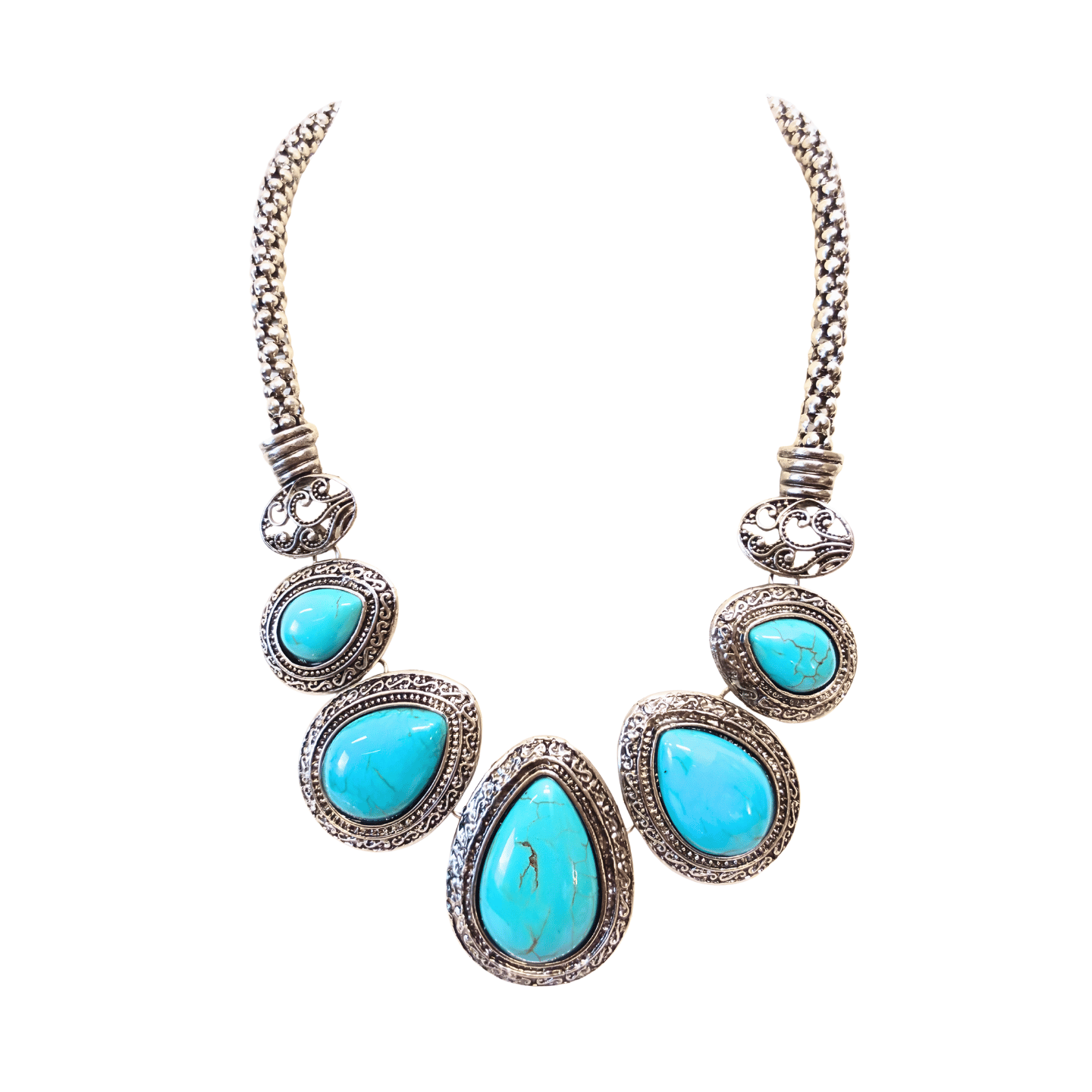 Turquoise necklace & earring set H