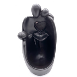 Backflow Incense Burner Mama & Baby Black