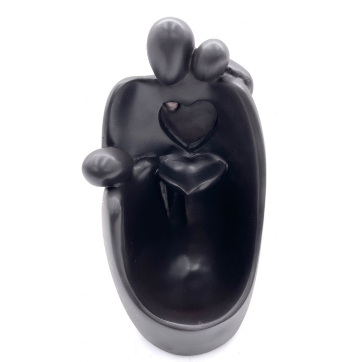 Backflow Incense Burner Mama & Baby Black