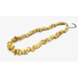Wholesale 10 mm Single Loop Gemstone Chip Necklace - Yellow Agate