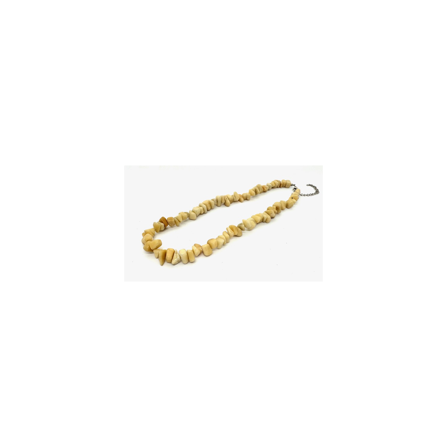 Wholesale 10 mm Single Loop Gemstone Chip Necklace - Yellow Agate