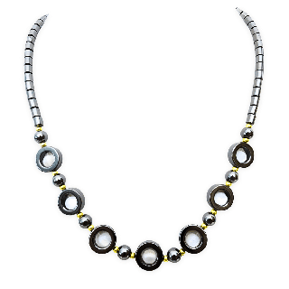 White haematite necklace
